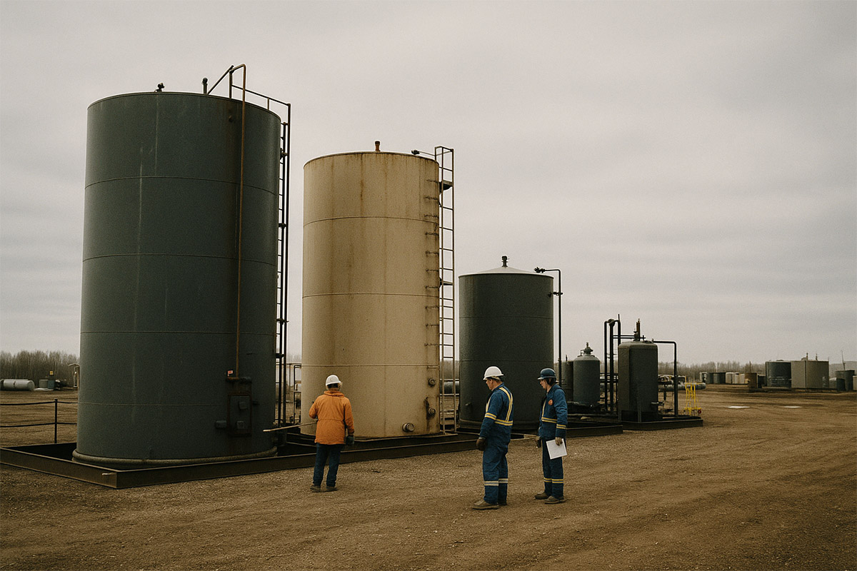 measuring oilfield tank size for Alberta operations – Benoit Rentals